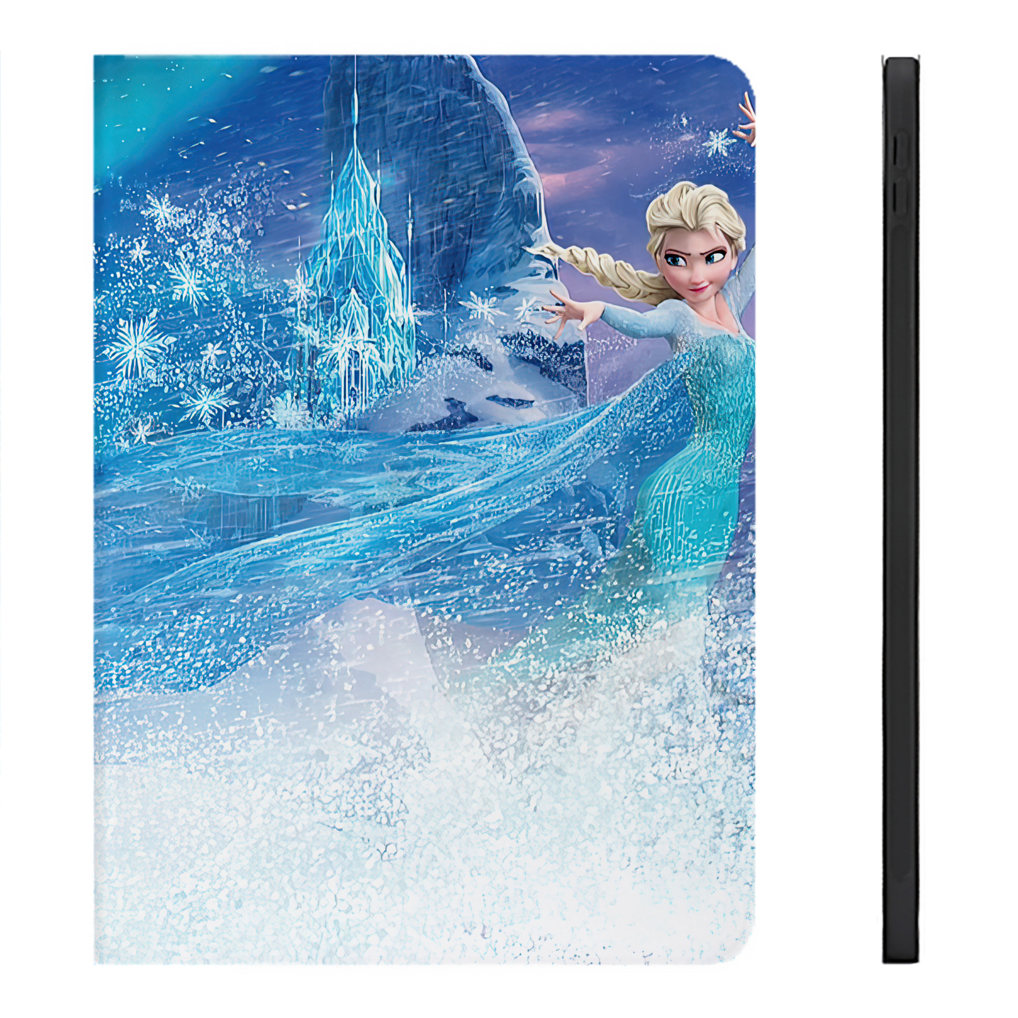 （画像用） アナと雪の女王 アンナ エルサ Frozen Anna Elsa IPadケース ペンホルダー付き ブックスタイルデザイン